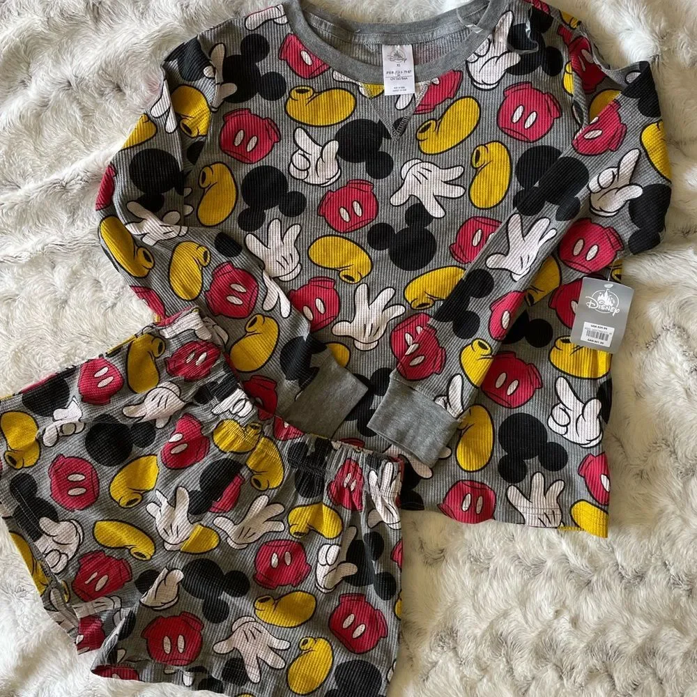 Mickey and Minnie mouse pajama sets Walt Disney World Land NWT size xs extra - Picture 6 of 6